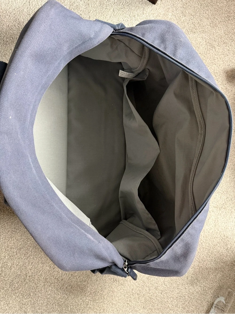 Peter Millar Navy Duffel Bag with Shoulder Strap